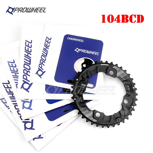 PROWHEEL 64BCD 104BCD MTB piñones de bicicleta doble rueda de cadena 26T 28T 36T 38T plato bicicleta de montaña platos y bielas piezas de placa dentada