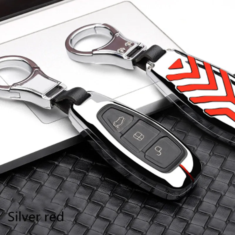 Zinc Alloy Car Key Cover Case For Ford Fiesta Focus 3 4 For Mondeo Ecosport Kuga Focus ST Car Key Smart Remote Key Case