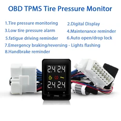 Digital Tire Pressure Monitor OBD TPMS Monitor Alarm System For Toyota Corolla 2014 Camry Prado Prius 2017 2016