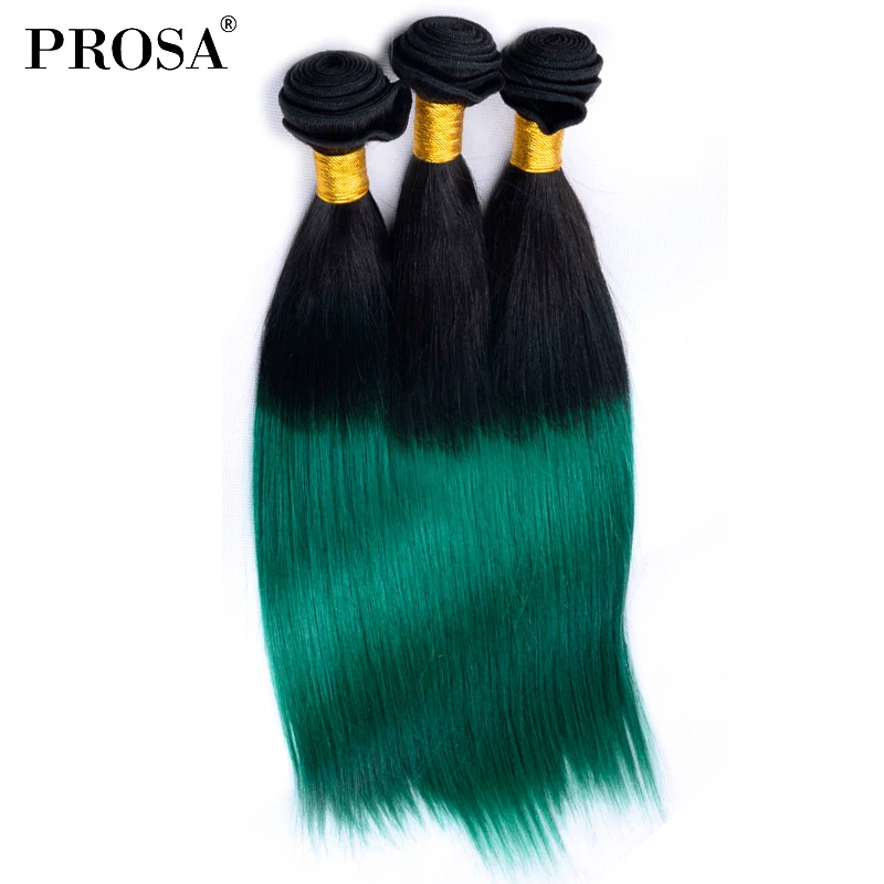 Straight Bundles 1B Green 30 Inch Hair Extension Brazilian Human Hair 3 Bundles Straight Beautiful Products for Black Women