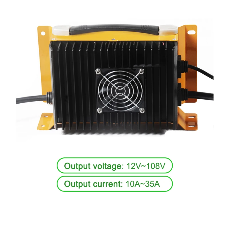 على متن 220 فولت 2KW EV شاحن للدراجات النارية Lifepo4 ليثيوم أيون الرصاص الحمضية 24 فولت 36 فولت 48 فولت 60 فولت 72 فولت 80 فولت 96 فولت 25A تمكين شاحن مقاوم للماء