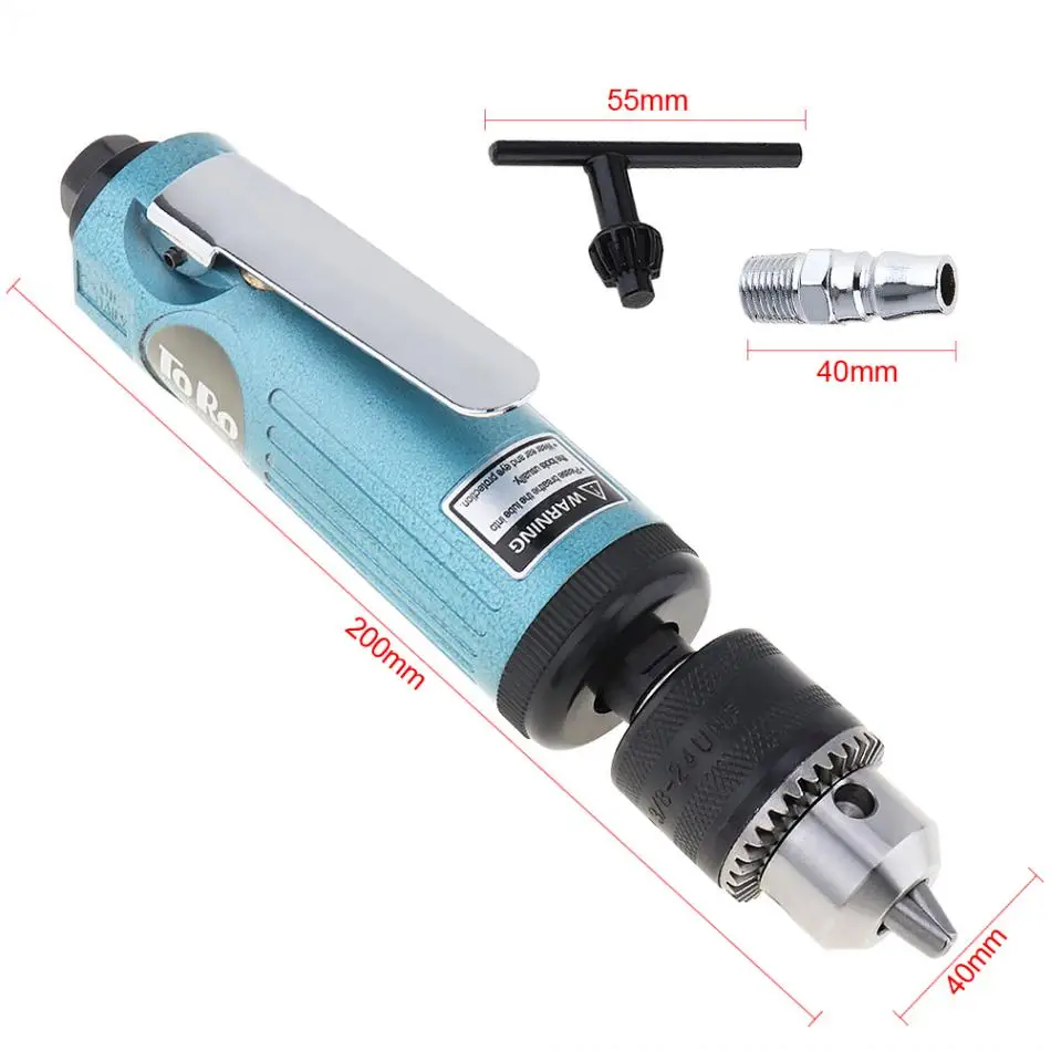 Pneumatic Drill22000RPM High Speed Straight Pneumatic Drill Machine with 1.5-10mm Chuck for Drilling / Grinding