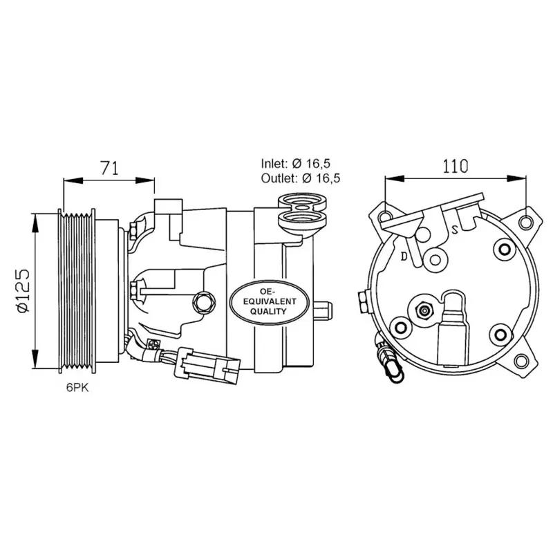 AC Compressor For Opel Combo Corsa Tigra Vectra Buick Sail CO 10829C 1135025 1135295 1135323 1854032 95530138 1854094 2010652