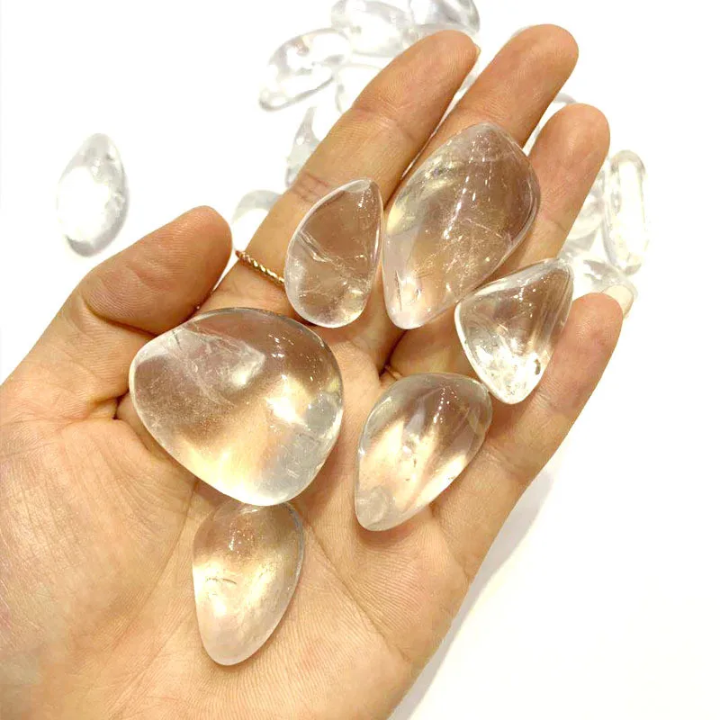 100g 15-35mm Natural White Crystal Gravel Quartz Crystal Rock Chips Natural Quartz Crystal Decortive Stones