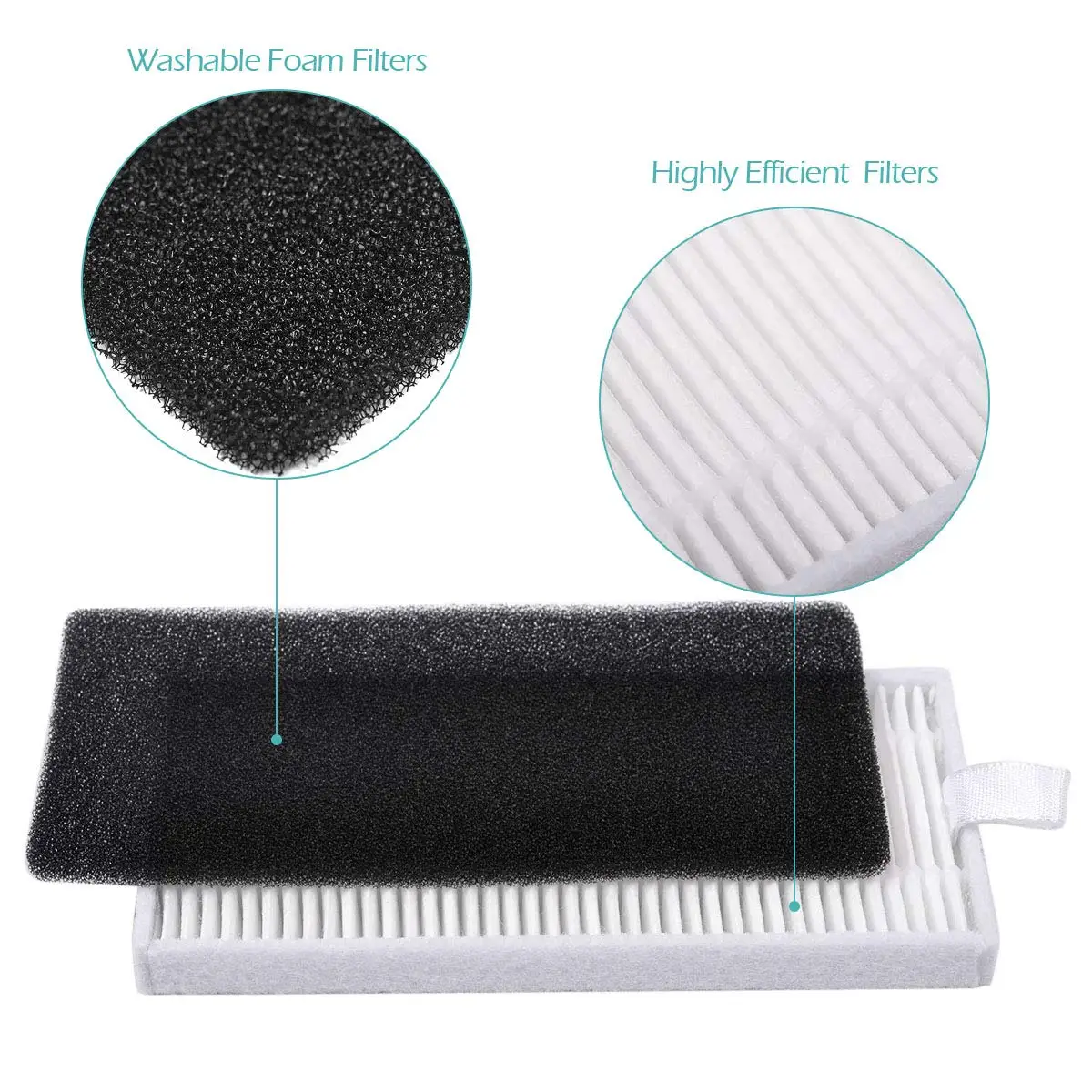 استبدال الفرشاة الرئيسية DEEBOT N79S ، مرشح ، مجموعة ملحقات الفرشاة الجانبية للمكنسة الكهربائية الروبوتية Ecovacs DEEBOT N79 N79S