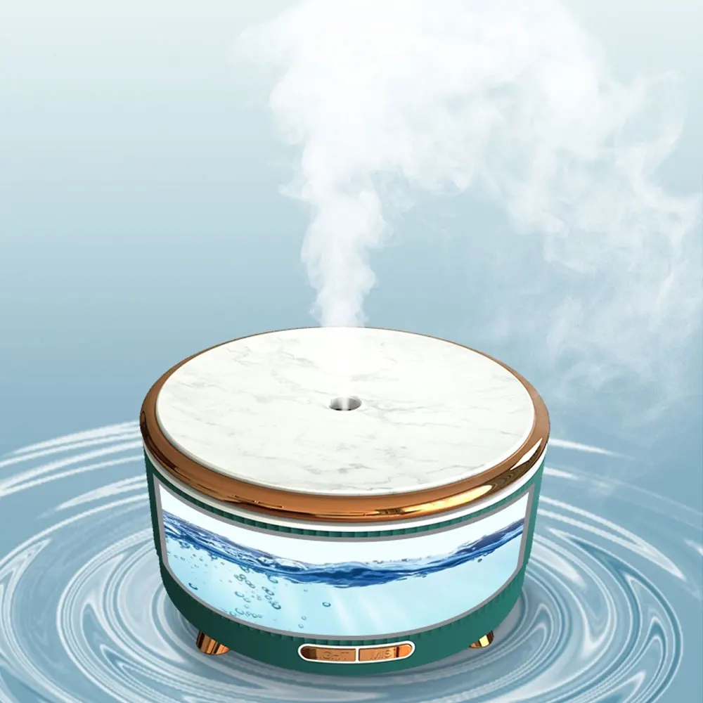 Máquina de aromaterapia ultrasónica para el hogar, minihumidificador de grano de madera de 500ml, difusor de aceites esenciales de gran volumen, útil, novedad