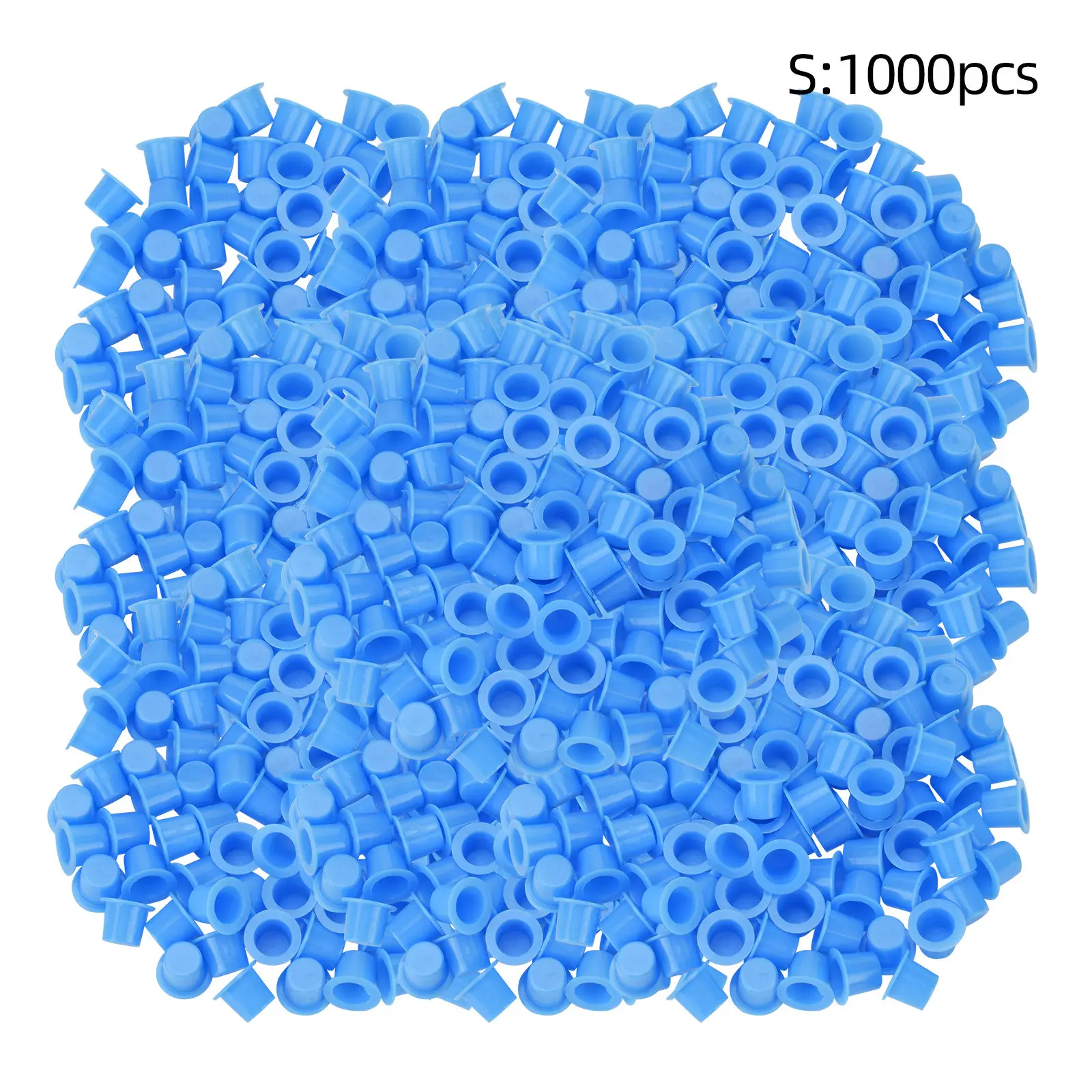 

1000pcs Blue Plastic S/M/L Size Disposable Tattoo Ink Cups Pigment Caps Tattoos Color Cup Holder Accessories Tattoo Supplies