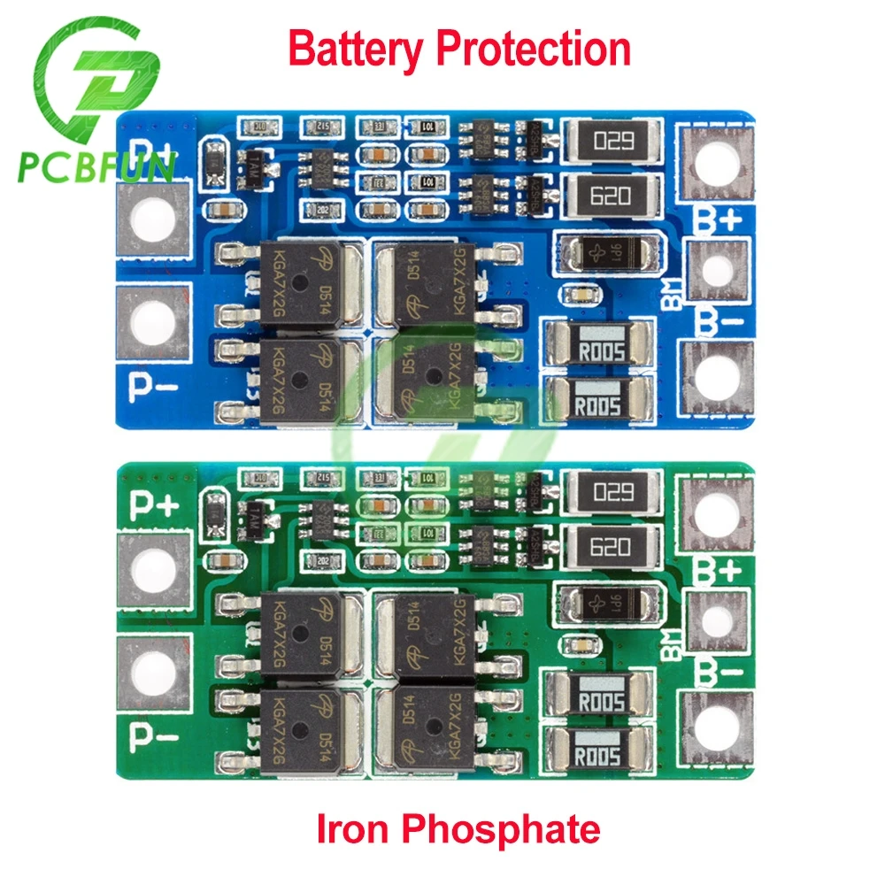 2S 2 Serial 10A 8.4V 7.4V 18650 Lipo Li-ion Iron Phosphate Lithium Charger Protection Board Module BMS PCM 2 Cell Pack Balanced