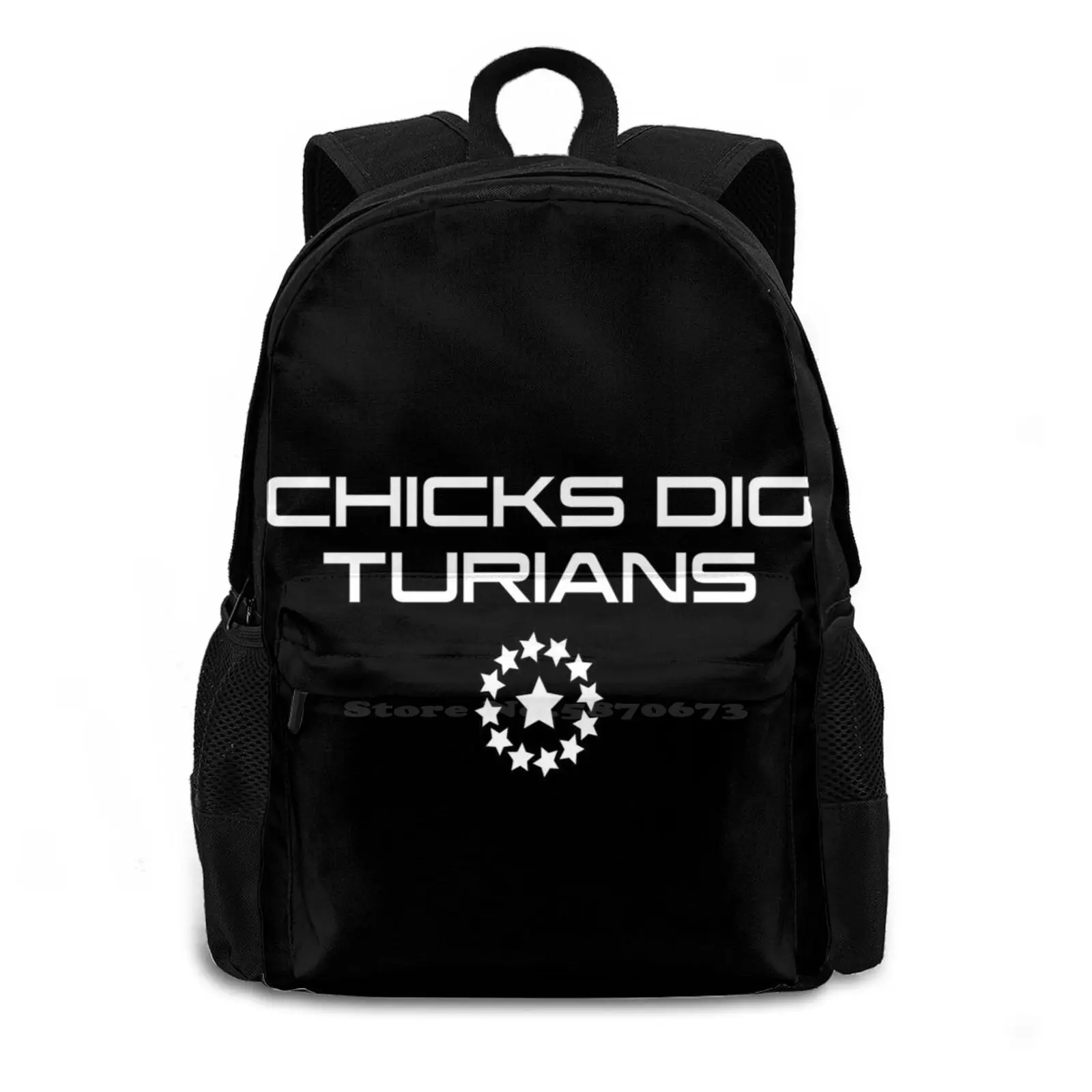 Mass Effect-Chicks Dig Turians Travel Laptop Bagpack School Bags Mass Effect Chicks Turian Video Games Gamer Gaming Mass