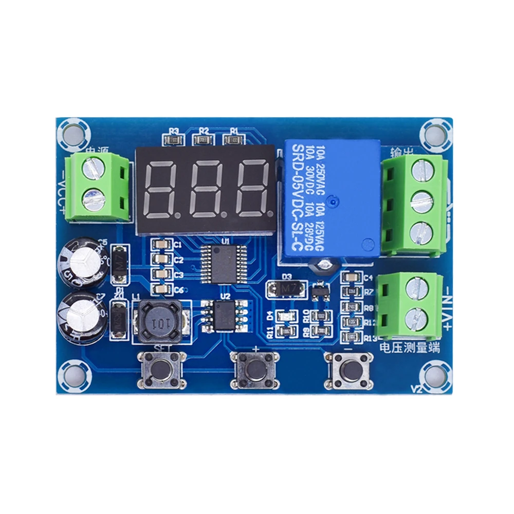 XH-M608 Battery Charge Discharge Module DC6-40V Integrated Voltmeter Undervoltage Overvoltage Protection Timing Discharge Board