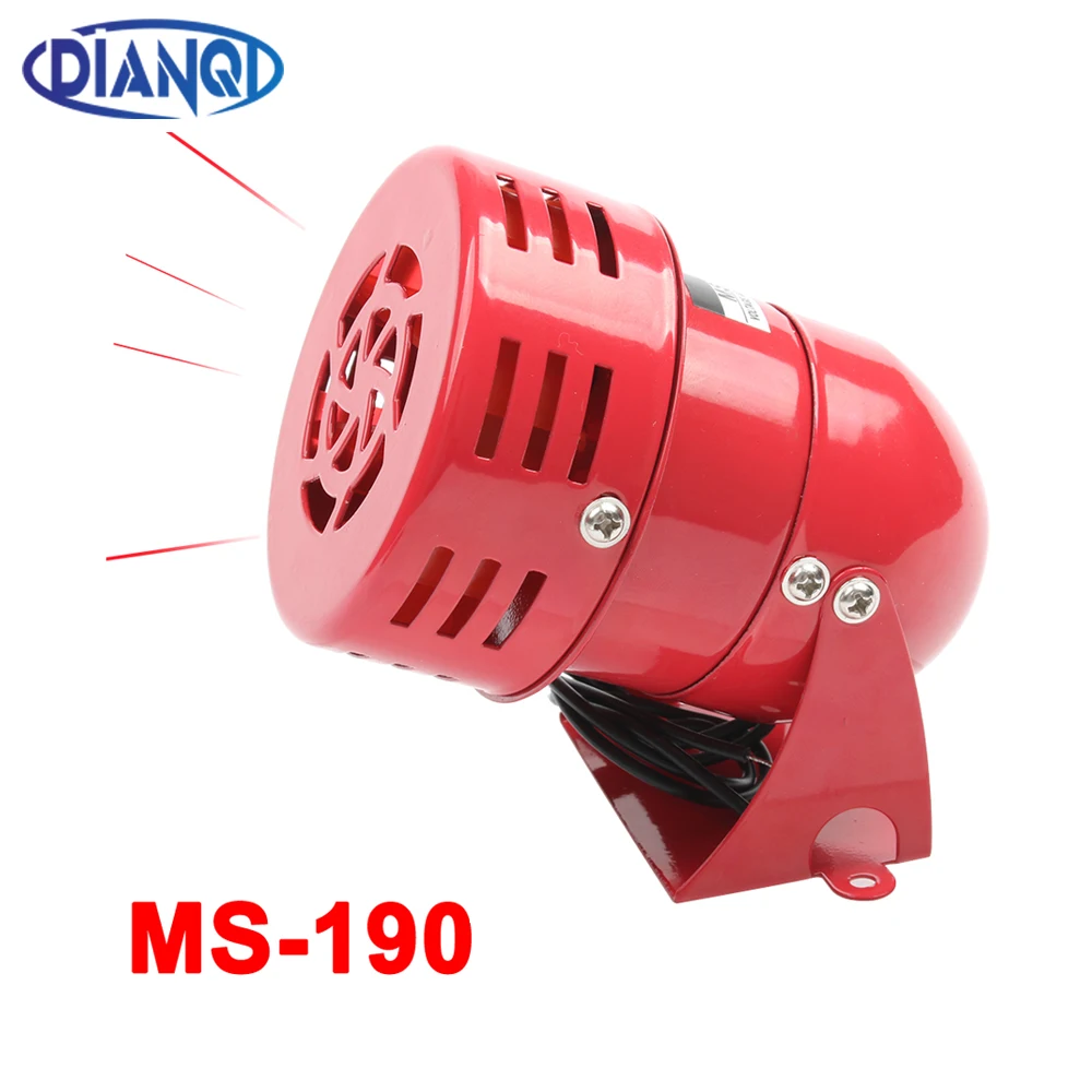 

AC110V 220V DC12V24V MS-190 Automotive Air Raid Siren Horn Car Truck Motor Driven Alarm Red Universal Car Horn for Pickup Truck