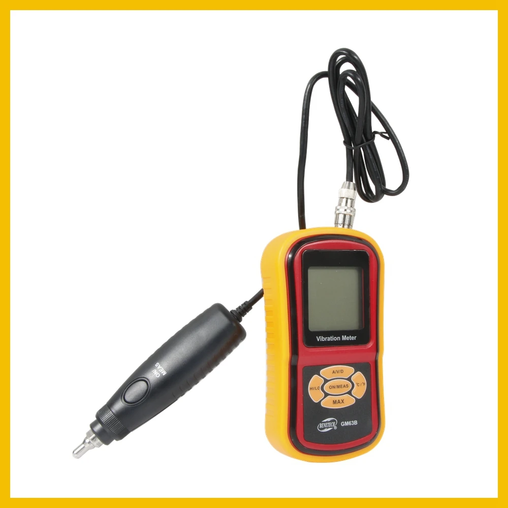 BENETECH Digital Vibration Meter hand held vibration monitoring equipment Visually display measurement value GM63B-BENETECH