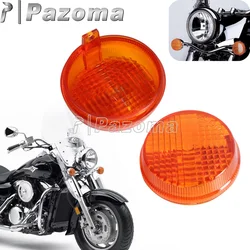 Front / Rear 1 Pair Turn Signal Lens 2pcs Indicator Blinker Light Lens Cover For Honda Shadow VTX Cruisers Kawasaki Vulcan VN