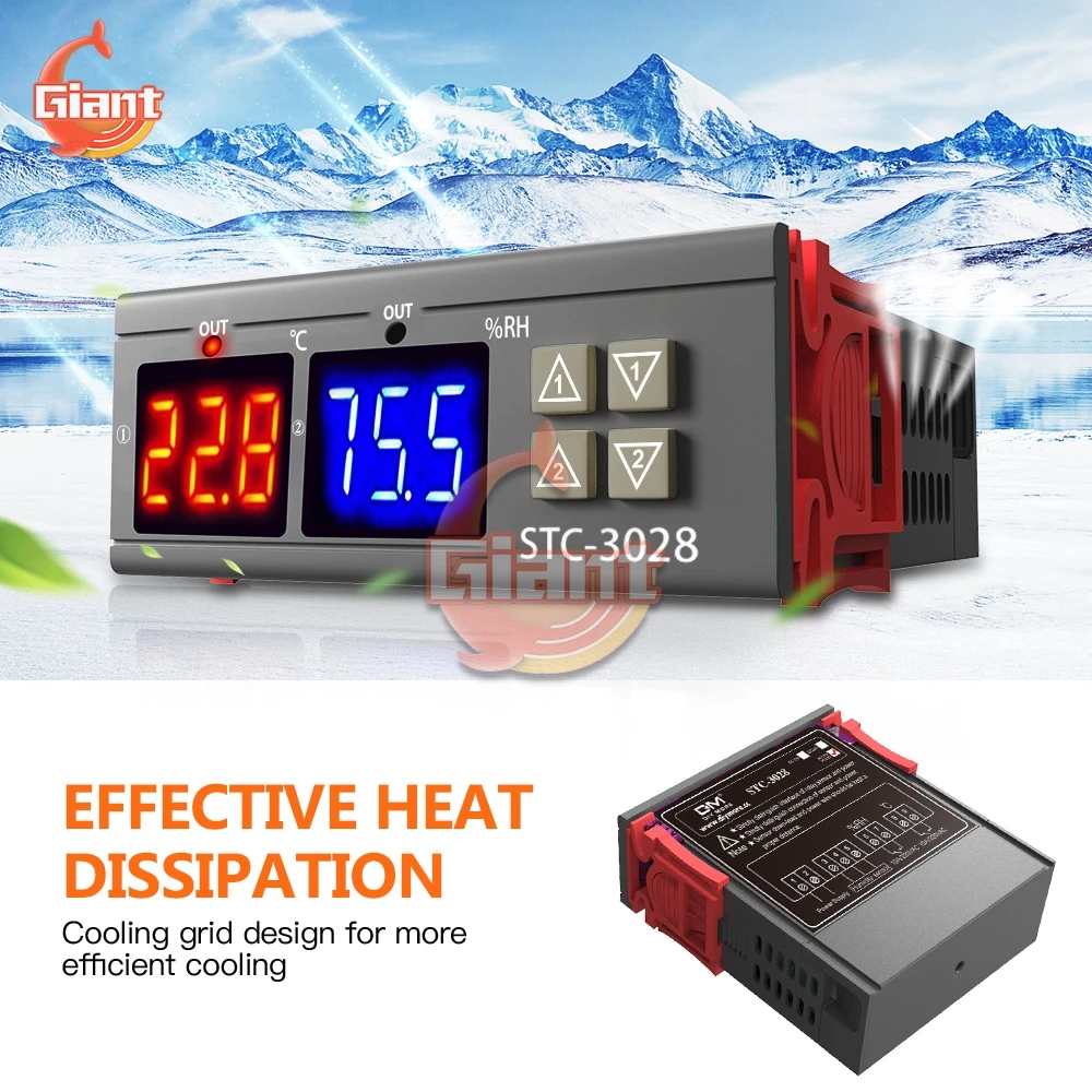 STC-1000 STC-3018 STC-3028 STC-3000 STC-3008 Digital Thermostat Thermometer Hygrometer Temperature Humidity Controller Regulator