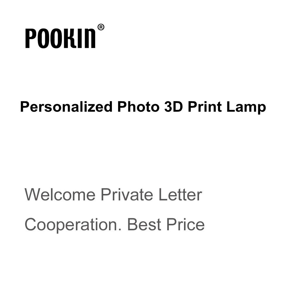 

Special Category / Additional Pay on Your Order Personalized Photo 3D Print Lamp Best Price For Cosme Katie