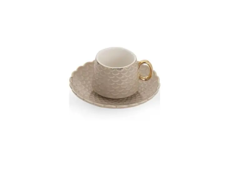 

DOLBOVI Acar 10690 Nemesis Porcelain coffee cup Pad Beige mug кружка coffee cup cup