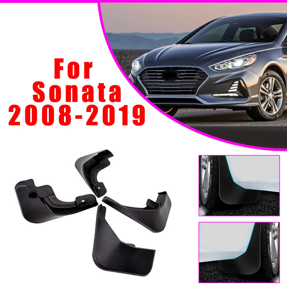 Car Mud Guards For Hyunda Sonata 2018 2019 Front Rear Splash Guards Over Fender Kit Car Fender Accessories 4Pcs Car Styling