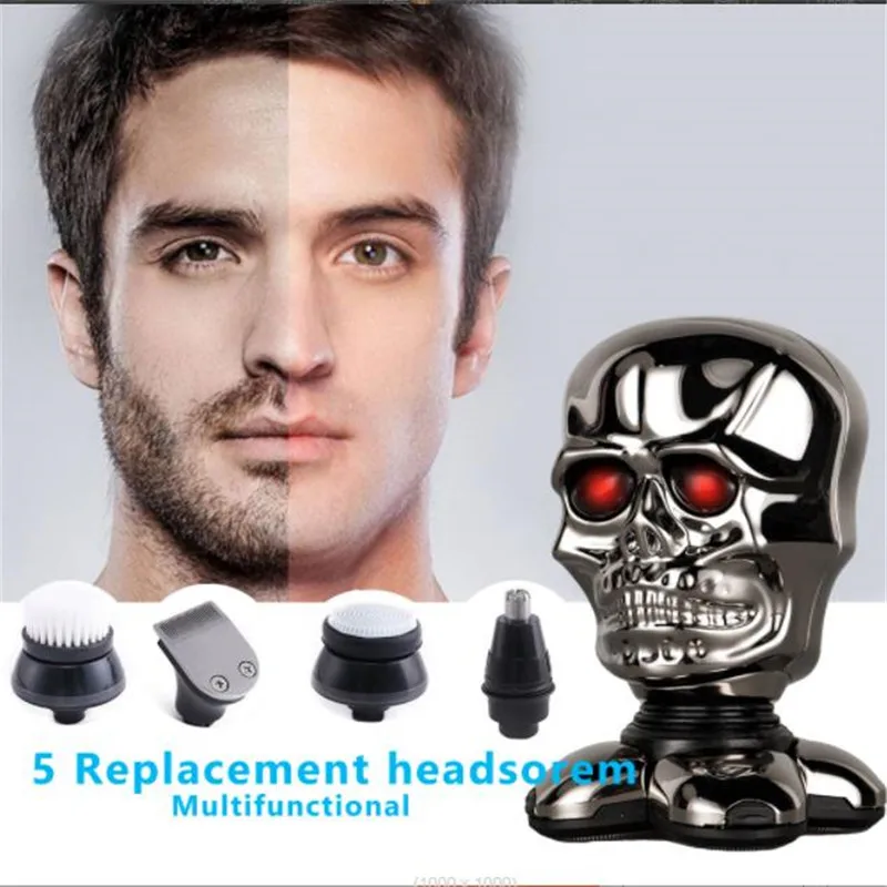 Lavável elétrica auto careca cabeça shaver homem grooming kit crânio descabeçada máquina de barbear baldhead trimmer rosto barba clipper