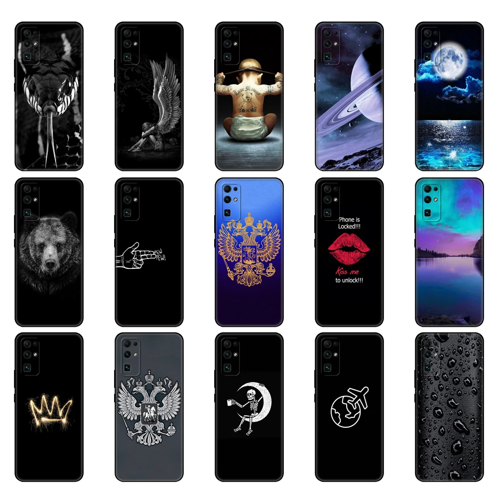 For HONOR 30 Case 6.53 inch BMH-AN10 Soft Silicon TPU Back for Honor 30 Pro Plus Cover honor 30 Premium Bumper black tpu case