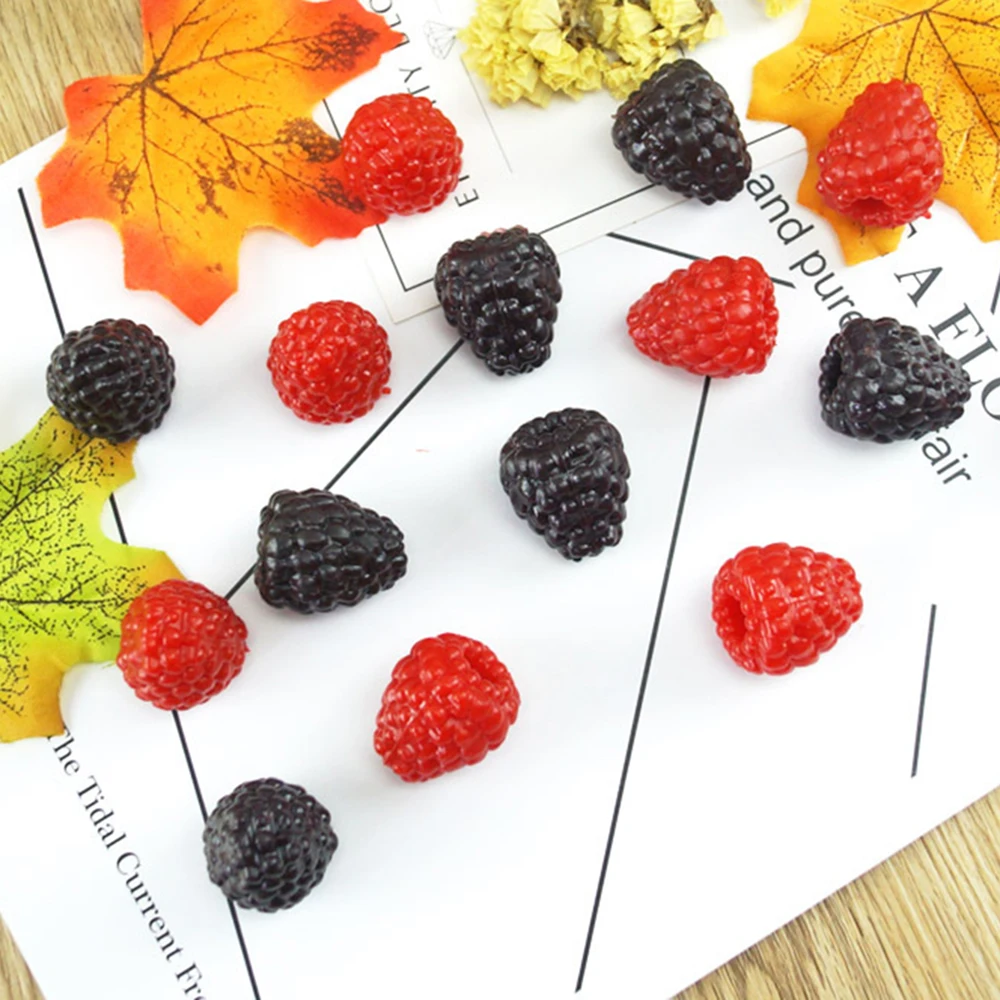 10pcs Lifelike Artificial Fruit Realistic Raspberry Fake Plant Photography Props Home Decoration Accessories