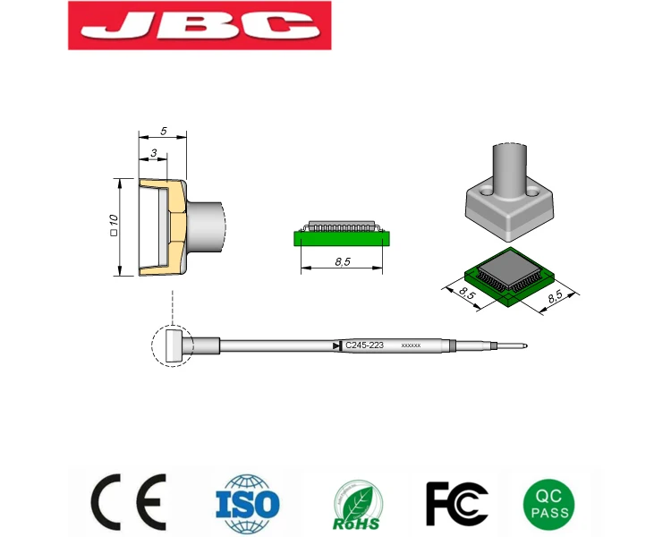 

JBC Soldering Iron Tips Specialized Replaceable Adapter For JBC T245-A Handle C245-223 C245-224 C245-227 C245-228 C245-315