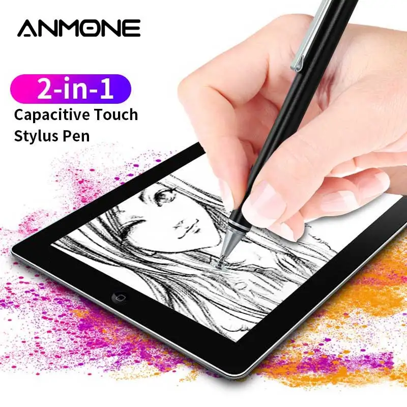 

ANMONE 2 In 1 Stylus For Smartphone Tablet Capacitive Screen Pencil Write Draw Touch Pen for ipad Suitable all Android device