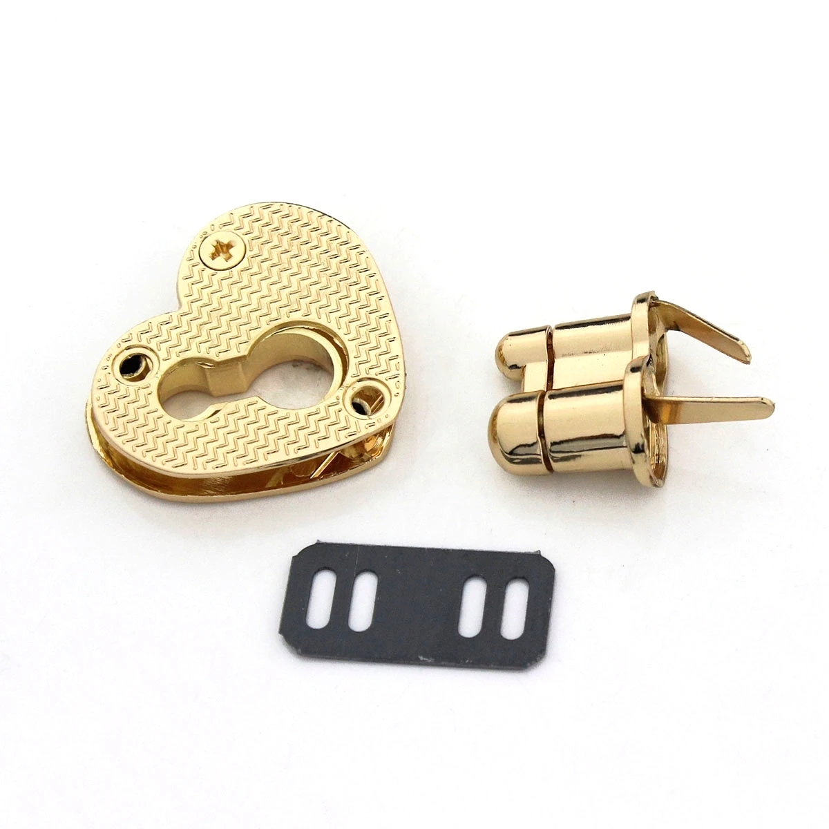 1pcs Metal Heart Shape Turn Lock Fashion Switch Lock for DIY Handbag Bag Purse Luggage Hardware Closure Bag Parts Accessories