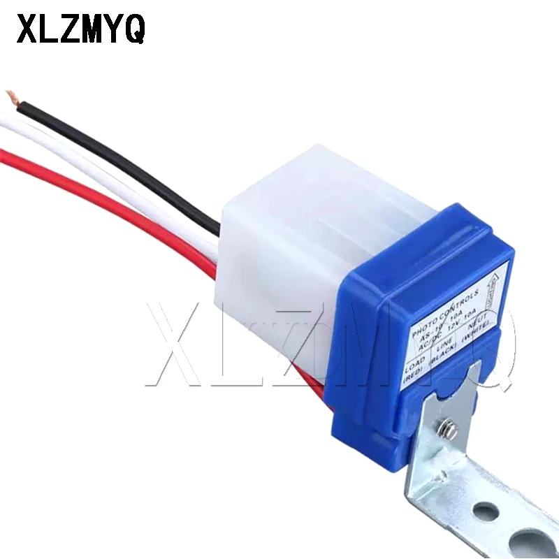 AS-10 AC 110V 220V DC 12V 24V 10A Photoswitch Sensor Switch Auto On Off Waterproof Photocell Street Light Control 48V 60V 72V