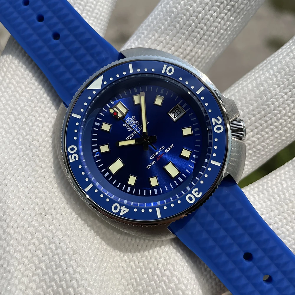Steeldive Brand SD1970 Tuna Dive Watch 200m Waterproof Sapphire Crystal NH35 Automatic Mechanical Stainless Steel Men's Watch