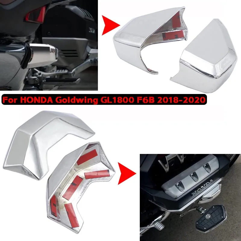 4 x Chrome Motorcycle Front Hood Chrome Trim Cover + Saddlebag Guard Covers for HONDA Goldwing GL1800 GL 1800 F6B 2018 2019 2020