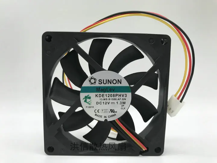 

Original KDE1208PHV3 DC12V 1.3W 8CM silent fan