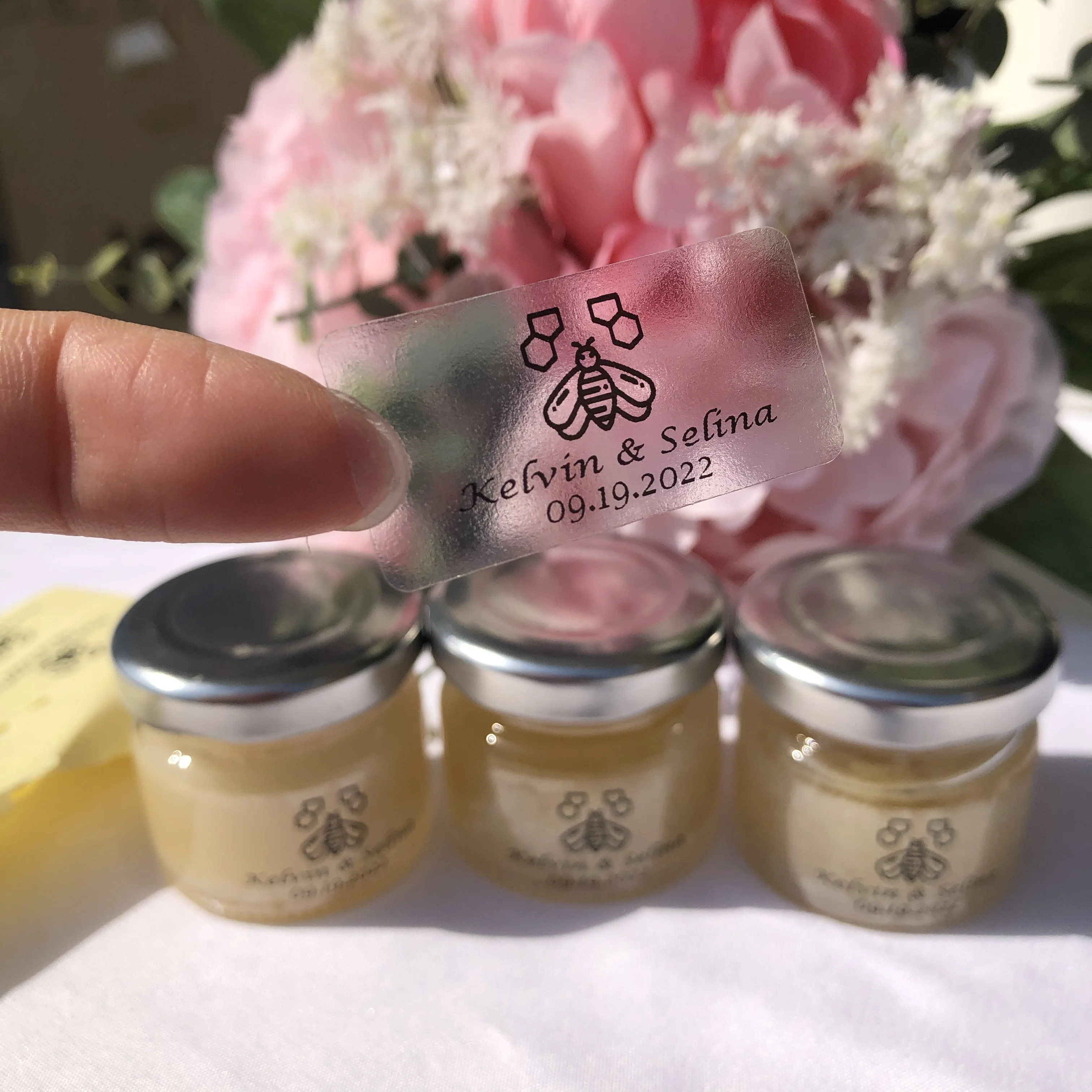 30 Customizable Honey Jar Label Meant to Bee vintage Inspired Stickers for Honey Favors Bottle Personalised Sticker Custom Tags image 6