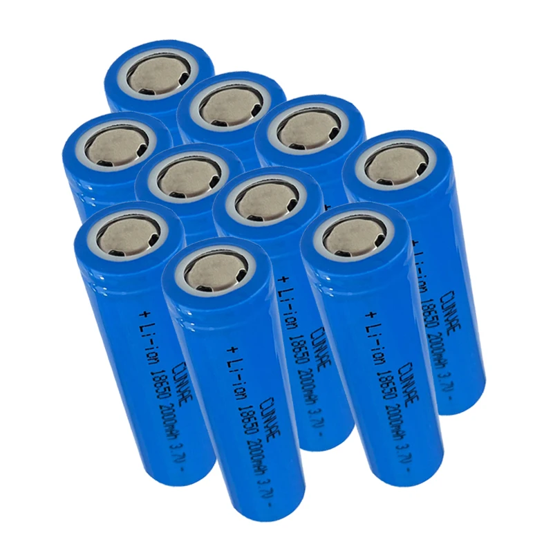 10pcs actual capacity original power 18650 ICR18650 lithium battery 2000mah 3.7V 20A high power inr18650 electric tools