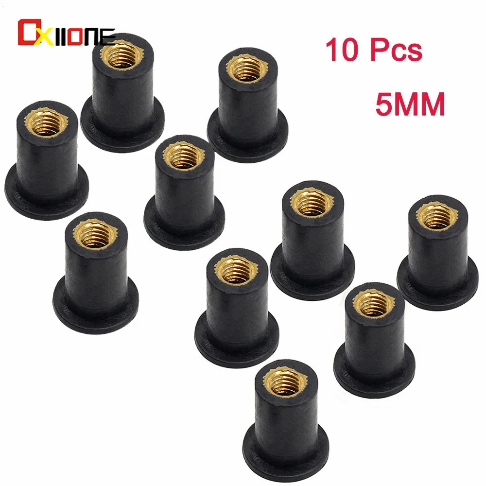 

5MM Motorcycle Windscreen Well nut Rubber Well Nuts FOR Kawasaki ER6N ER6F ER-6N ER-6F Yamaha FZ6-S2 FZ6 S2 kawasaki Z750 Z800