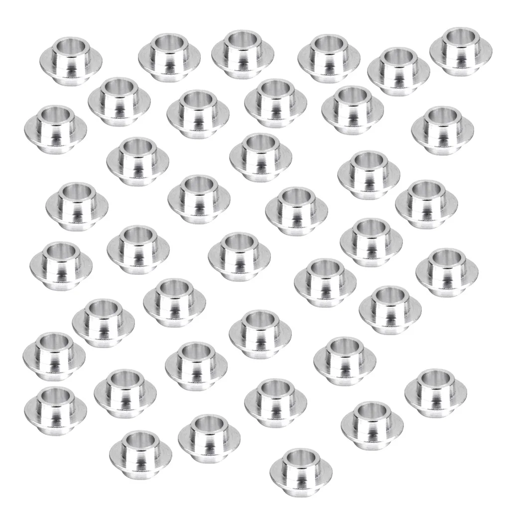 40pc Skateboard Scooter Quad Roller Inline Skate Wheel Bearing Spacers Silver