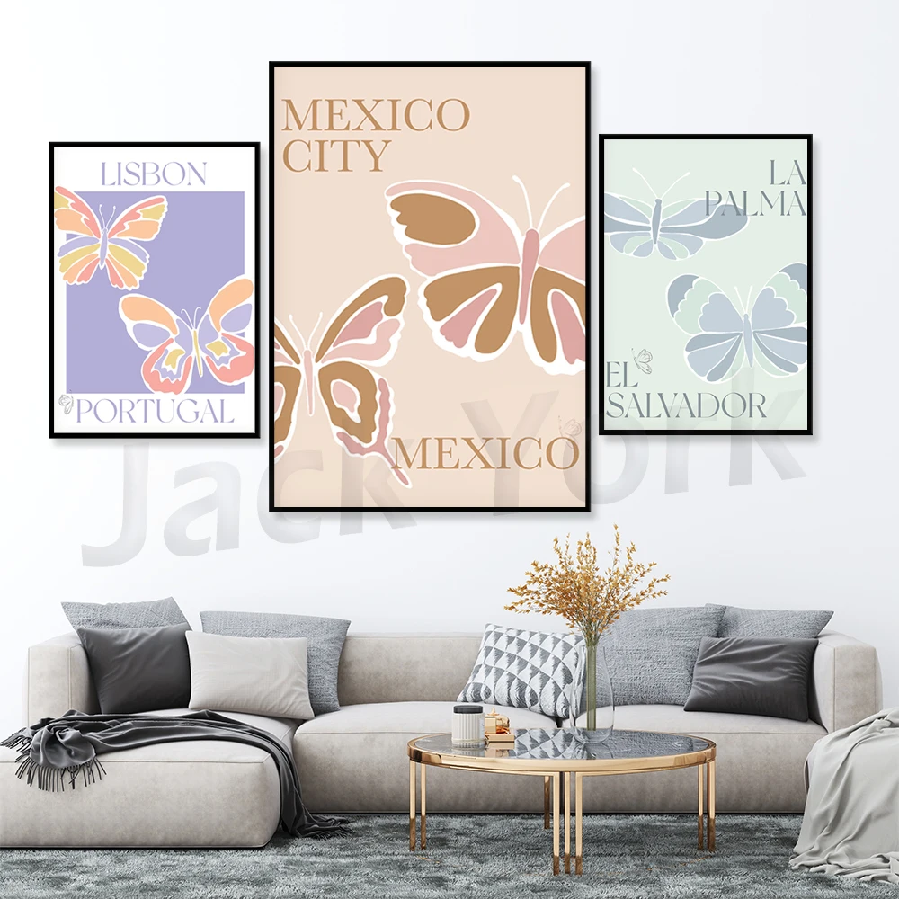 Impresión digital de la ciudad de México |   Cidades Estéticas |   Colección La Ciudad y Sus Mariposas