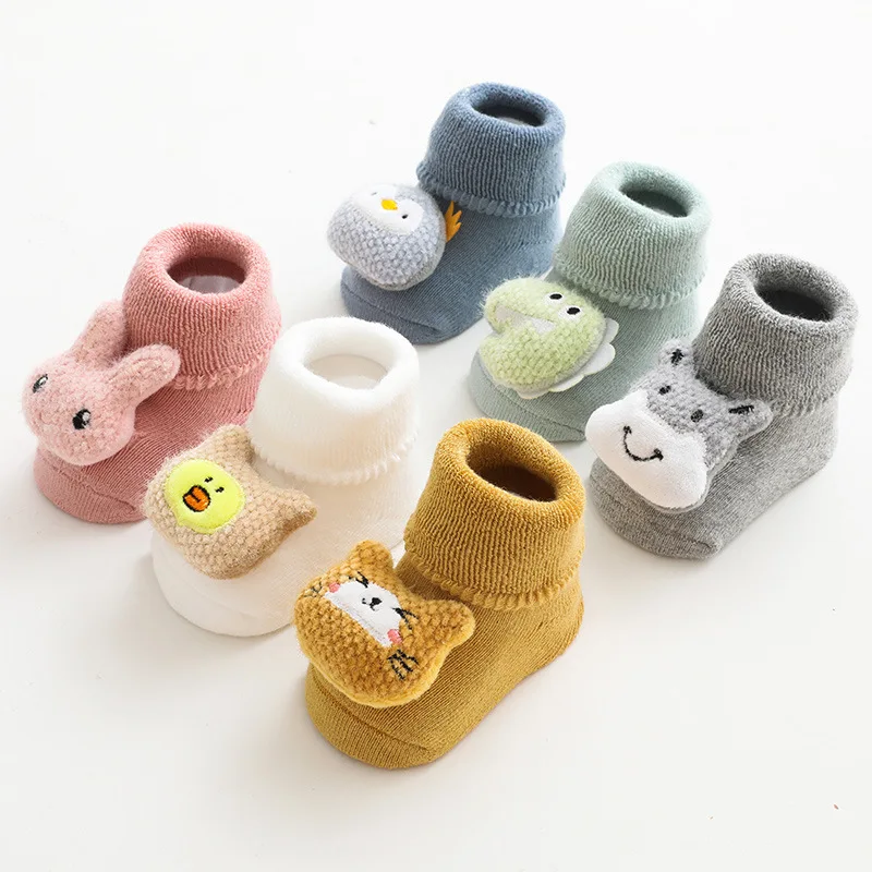 Thick Terry Floor Socks Baby Toddler Doll Cartoon Non-slip Newborn Indoor Children Booties Keep Warm Infants Socks