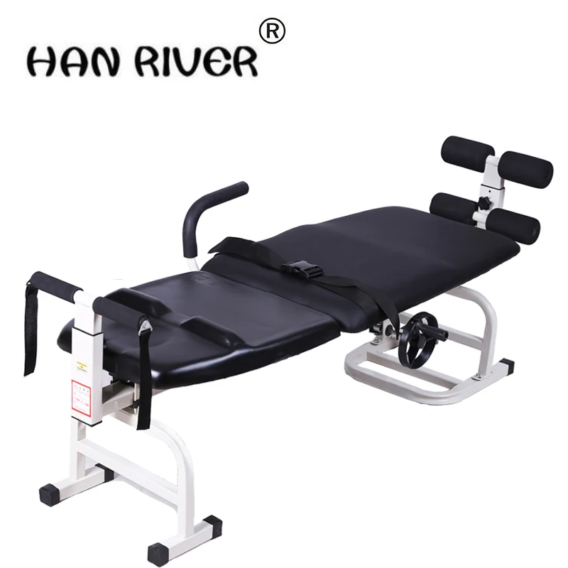 Ease back pain with  tractor neck traction bed body protruding stretcher Spine Support Belt Bandage Leg Corrector