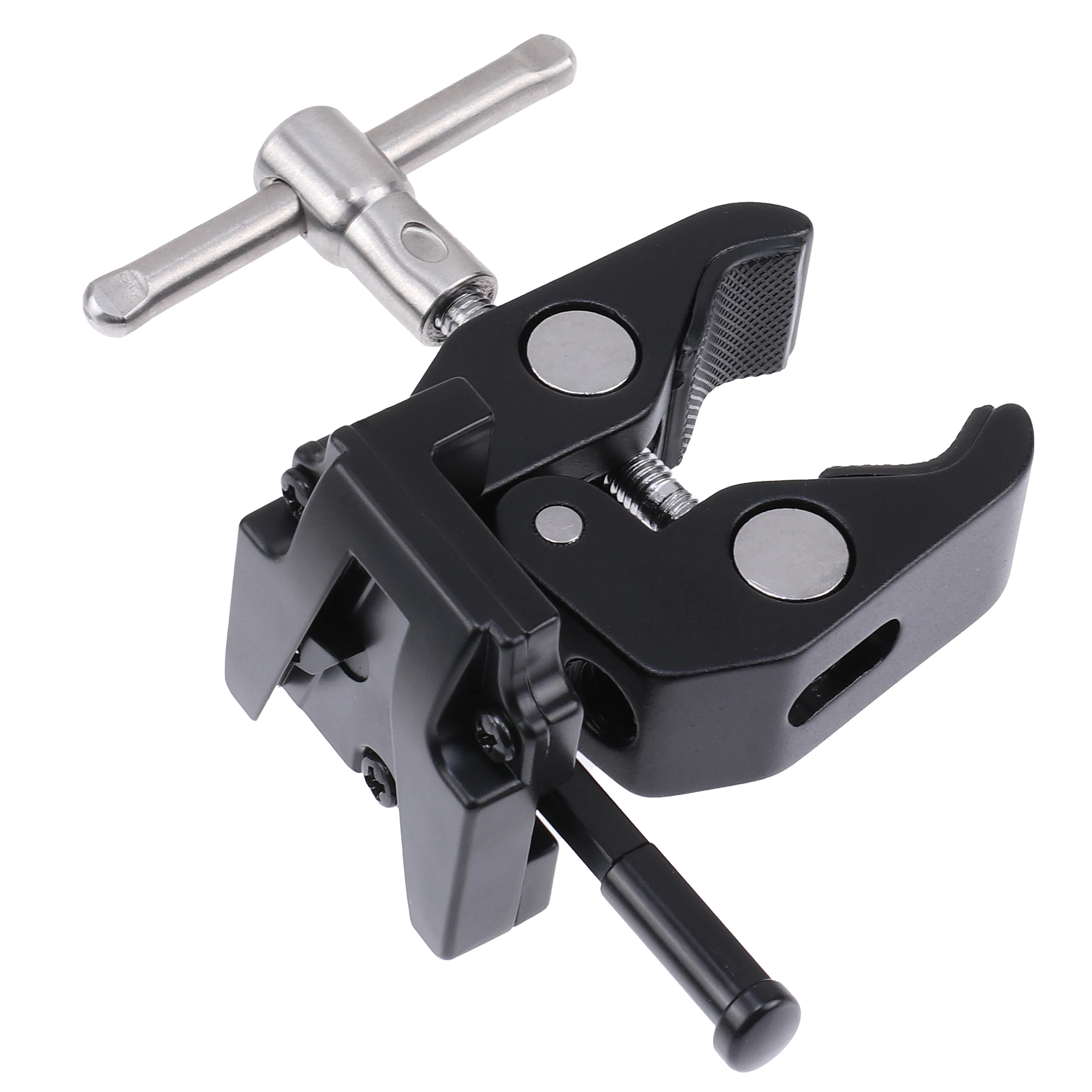 Fotga V-Mount Battery Adapter Super Clamp Crab Pliers Clip for Mounting to Lighting Stand Pipe Tripod Support Rod