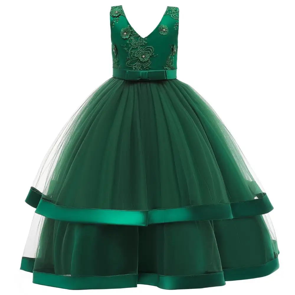 Hetiso Bridesmaid Kids Dresses Christmas Girls Dress For Girls Cloths Evening Elegant Party Gown Tutu Princess Dress 3-11 Year