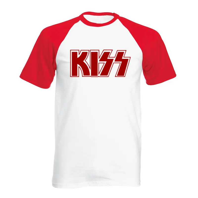 New Kiss End of The Road Tour T SHIRT men raglan Short Sleeve plus size rock Band t-shirt men cotton casual tshirt men tops