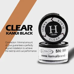 KAMUI-Original Japanese Billiard Accessories, Pool Cue, Snooker Tip, H, M, S, SS Hardness, 11mm, 14mm, 6 Layers, 8 Layers, 1Pc