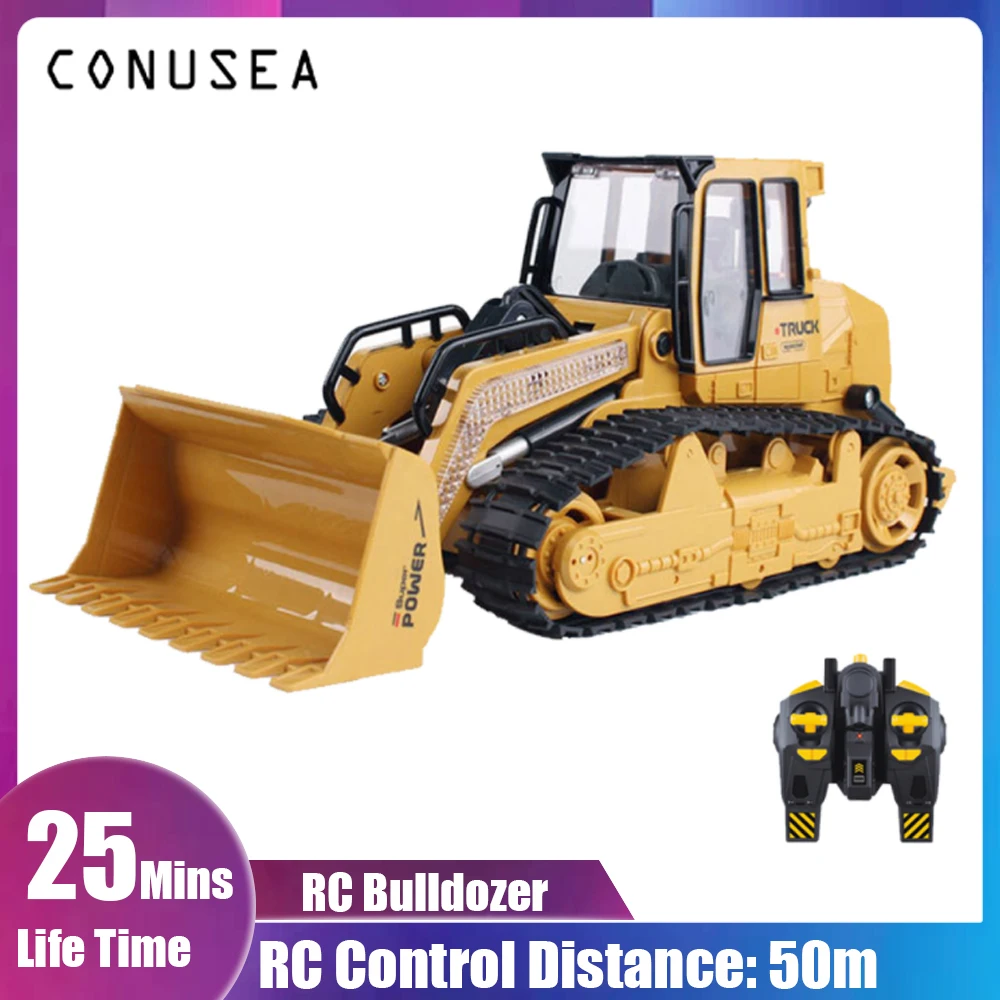 

1/16 RC Bulldozer Caterpillar Truck Toy for Boys Radio Control Engineering Trucks Dumper Tractor Excavator Vehicle Car Kids Toy