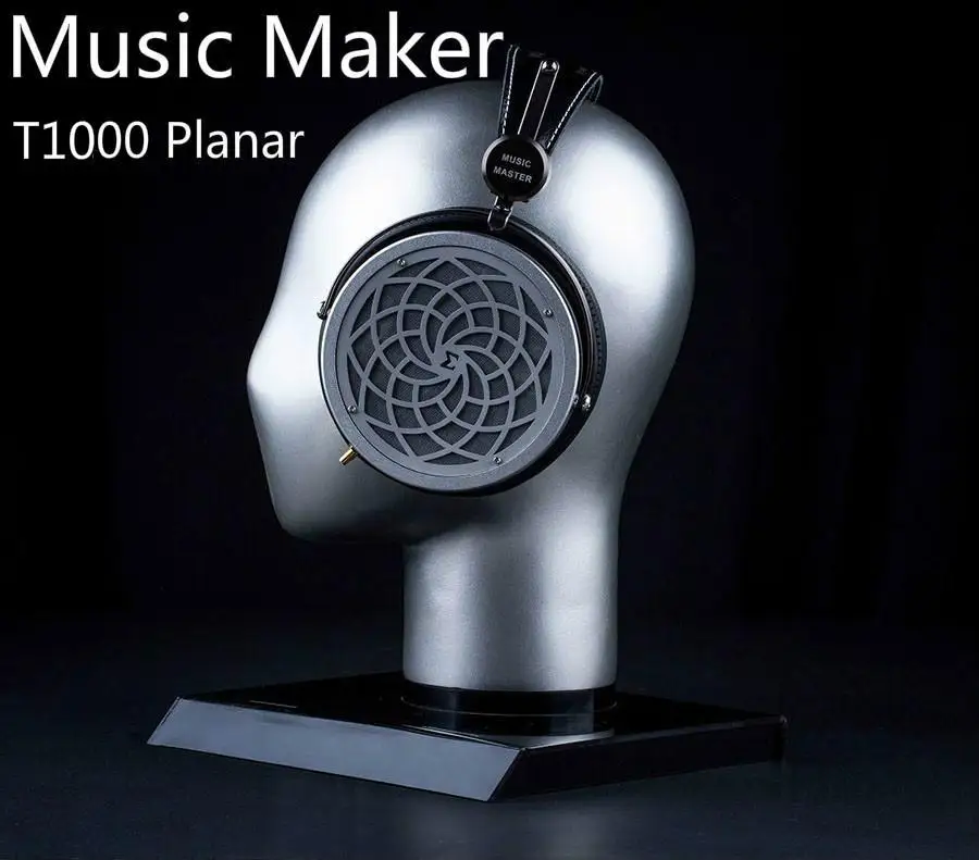 Música mestre 108mm t1000 placa planar diafragma baixo de alta fidelidade audiophile fone de ouvido de madeira susvara 1266 lcd3 hd820