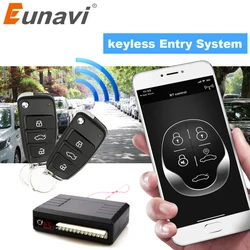 Eunavi Universal Car Central Control Bluetooth Remote kit Keyless Entry System LED Keychain Central Door Lock Locking Vehicle