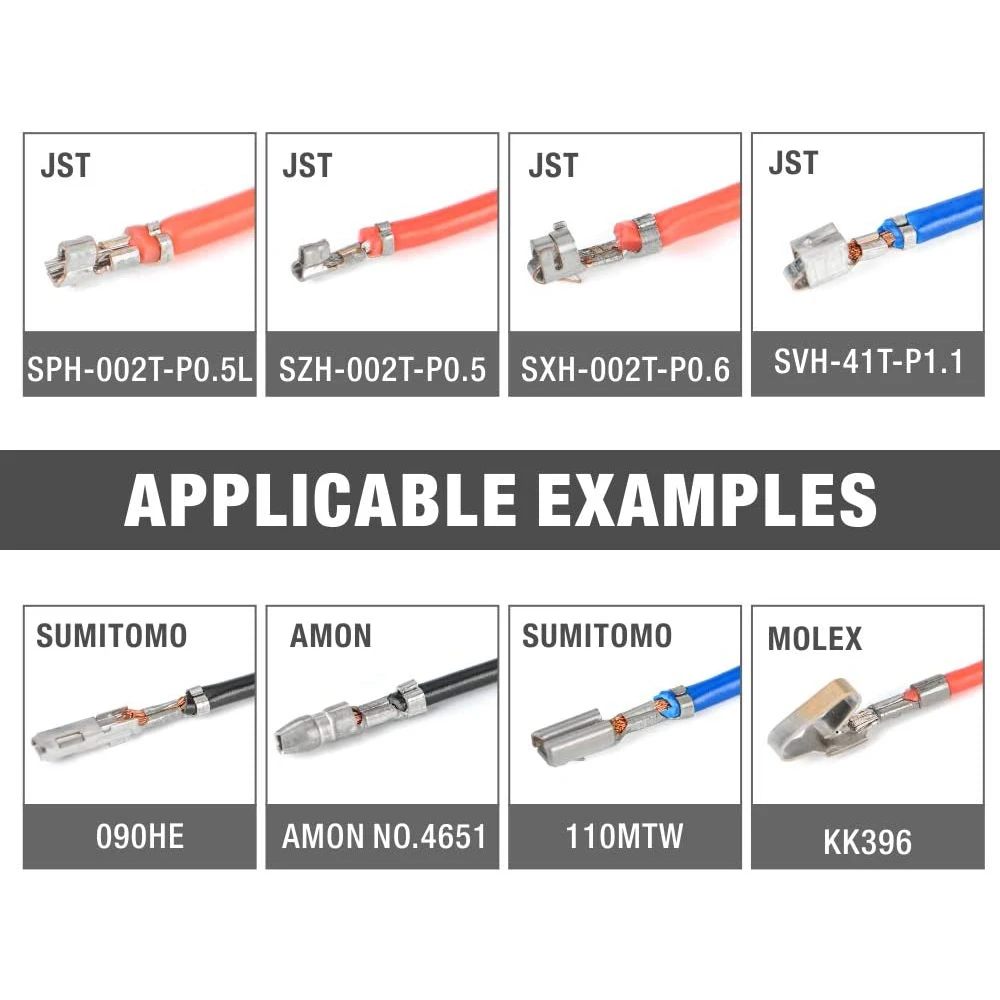 Imagem -06 - Iwiss-micro Conector Crimper Alicate para Crimpagem Awg3014 Open-barrel e Conectores de Molexte Amp Jst Jae Hrs Iws-1442l