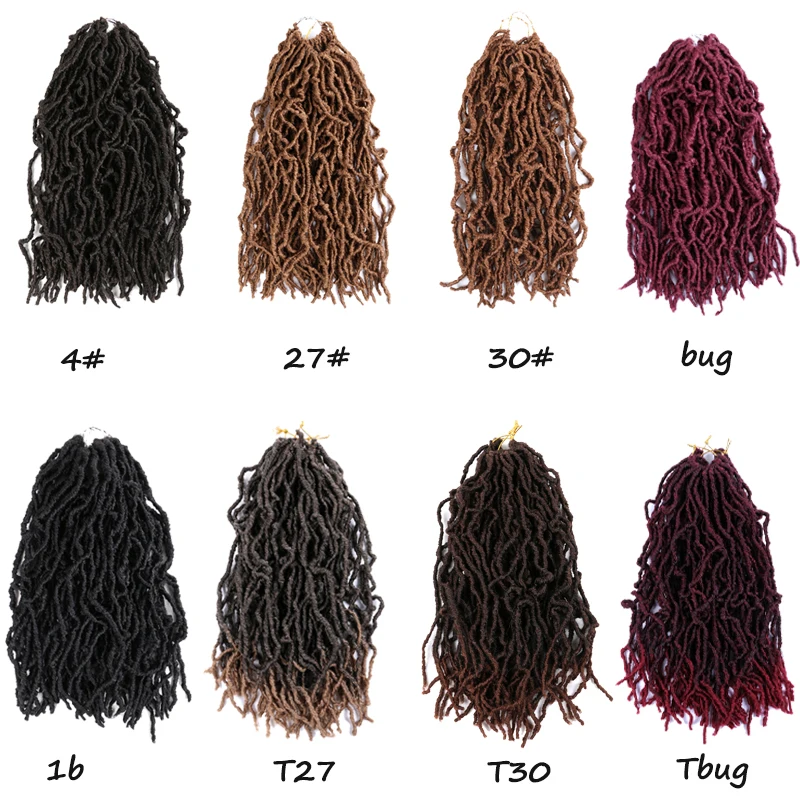 كامل ستار الشعر الاصطناعية نو لوكس آلهة فو لوكس بوبي بوس الكروشيه الضفائر المرأة الأفريقية الأسود أومبير جمع 2X فوضوي مجعد #4