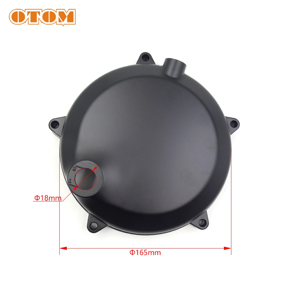 OTOM Motorcycle Accessories Clutch Cover Round Protector Guard Engine Part 450 Thick Case For ZONGSHEN NC250 NC450 RX3 KAYO Moto