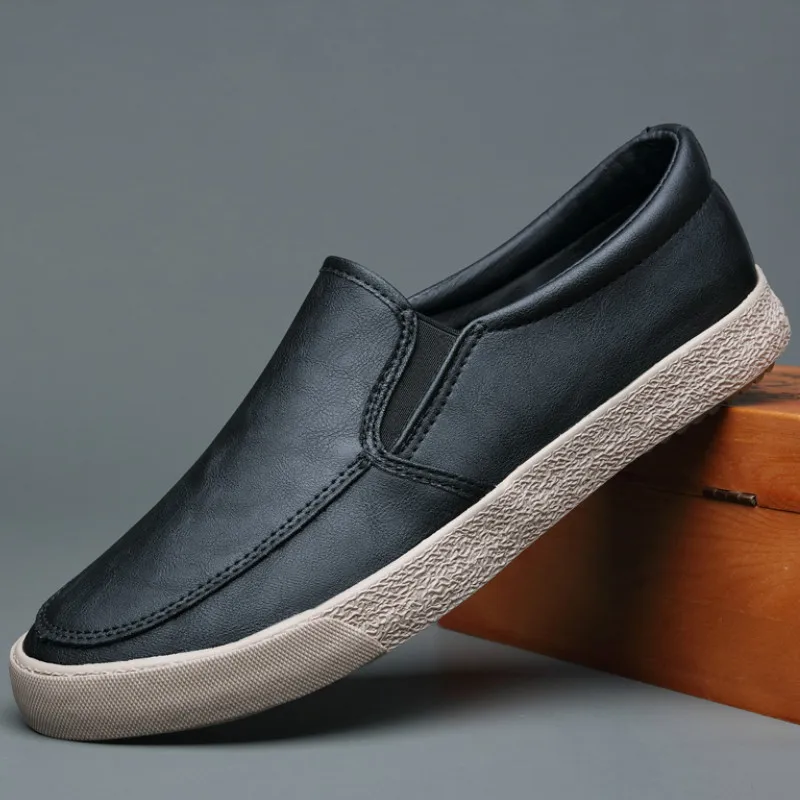 2023 New Korean-Style Casual Vulcanized Shoes Autumn Fashion Soft Bottom Low-Top Loafers Youth Trend All-match Flat Shoe