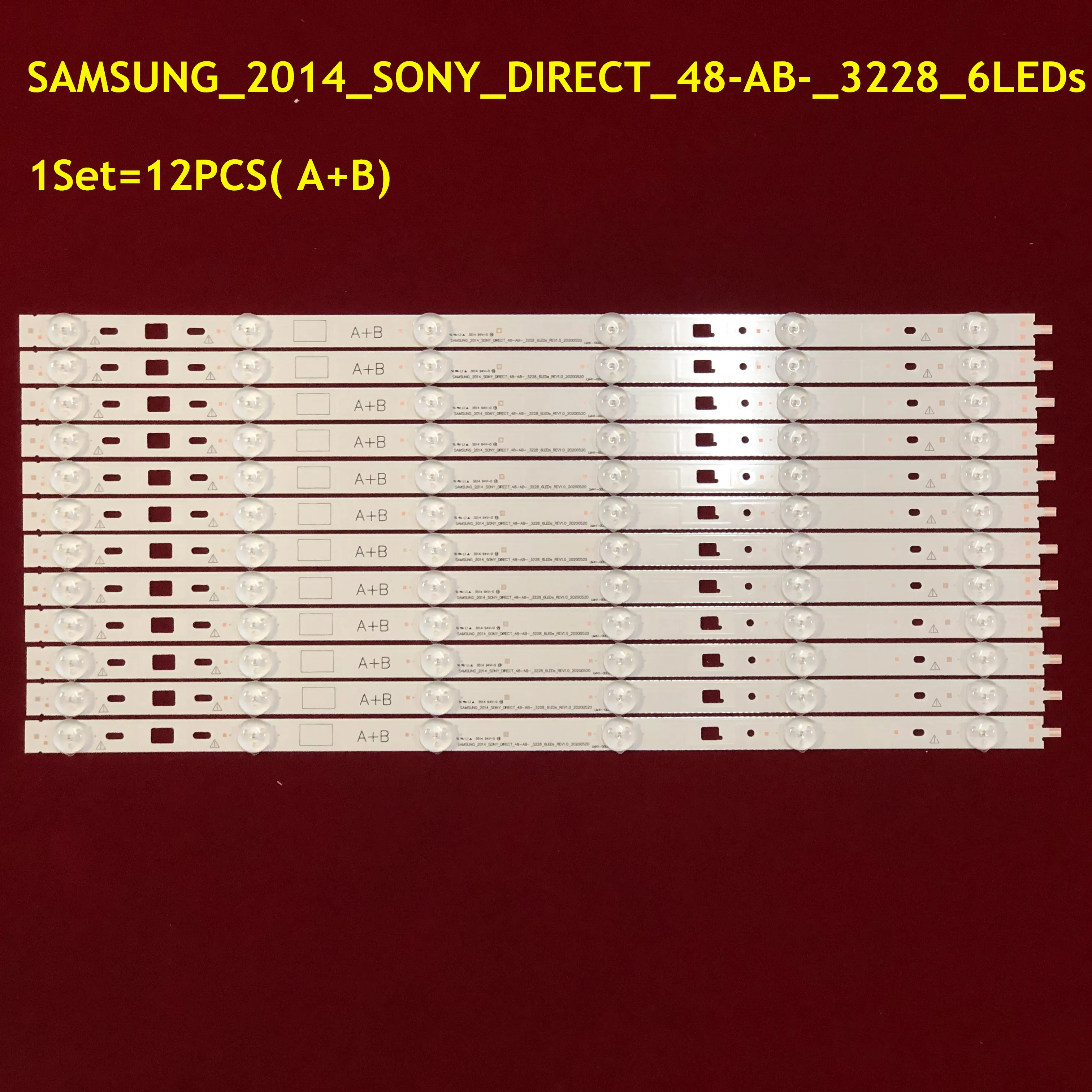 10set  LED Strip For 2014_SONY_DIRECT_48_A_3228 LM41-00091N LM41-00091P For KDL-48WM15B KDL-48WM15B KDL-48W600B KDL-48R480B